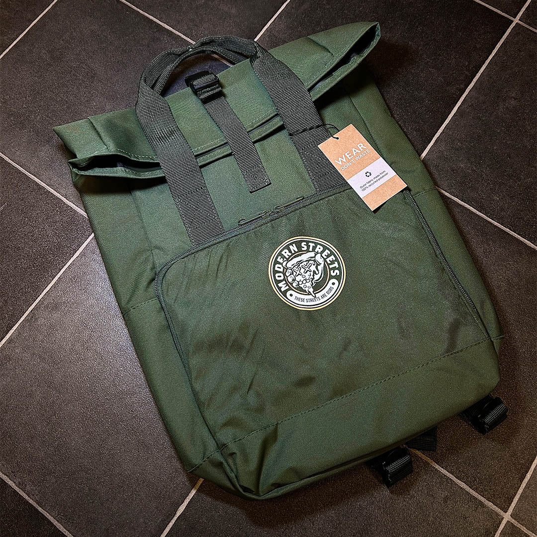 Green Roll-Top Backpack