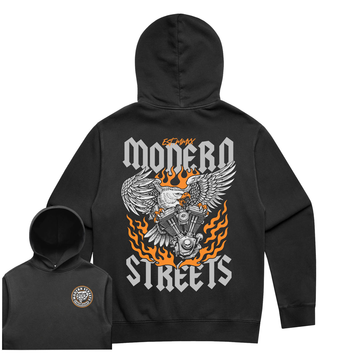 Born To Ride Faded Hoodie