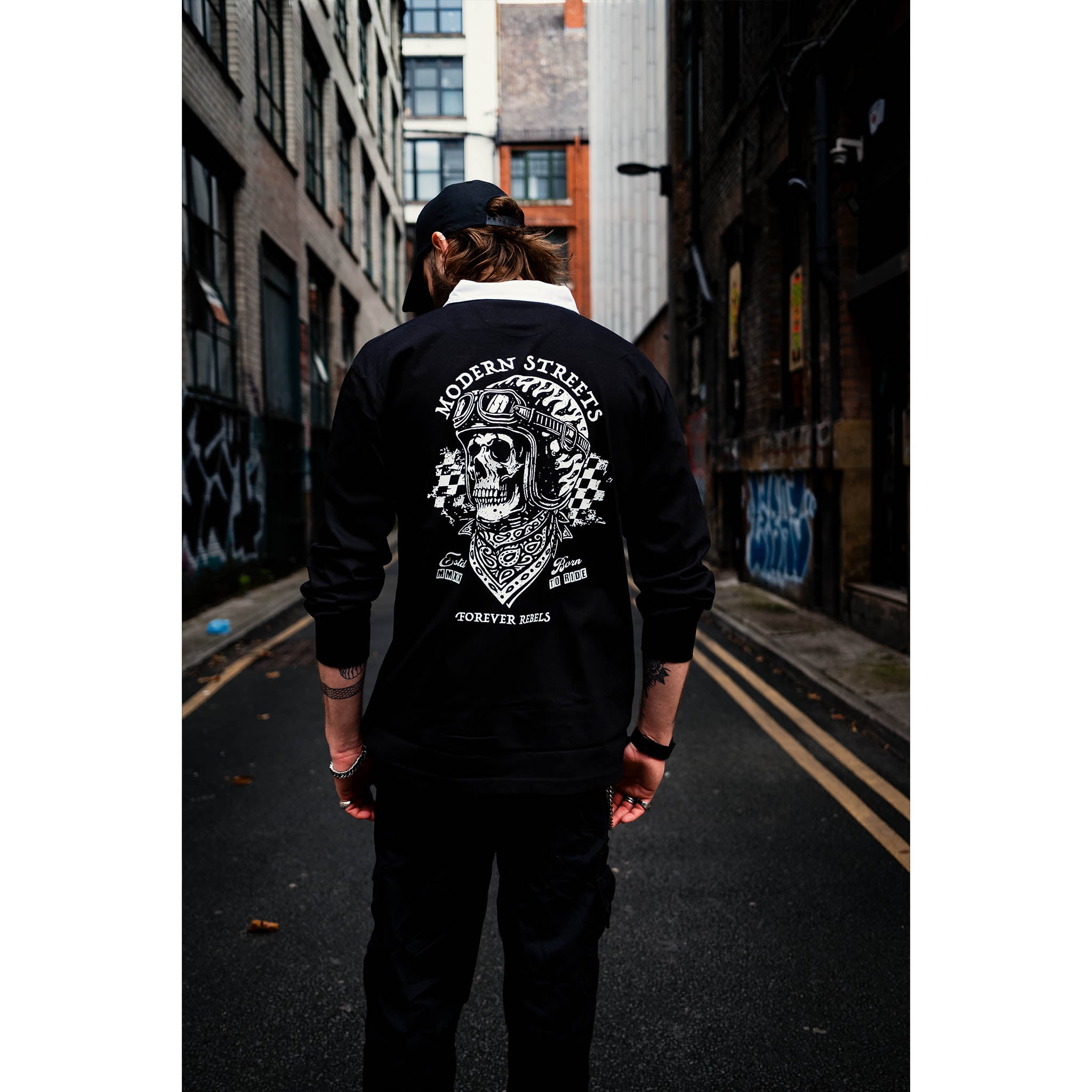 Forever Rebels Long-Sleeve Rugby Shirt