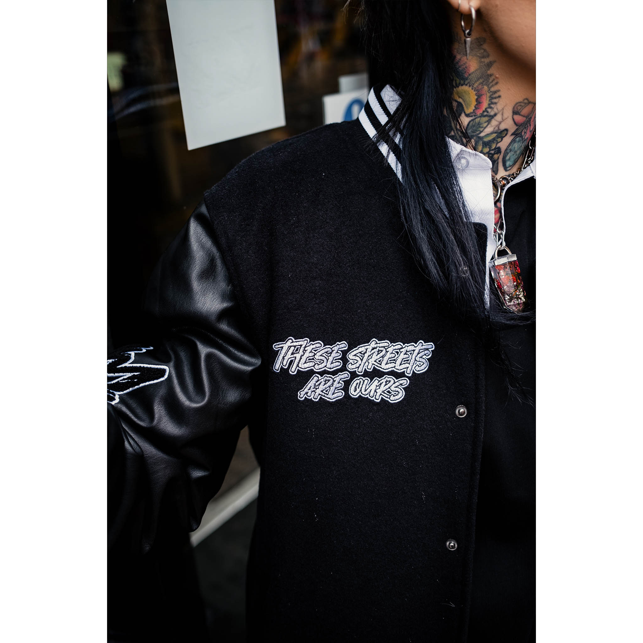 CRONOS STRETCH VARSITY JACKET [TAUPE]