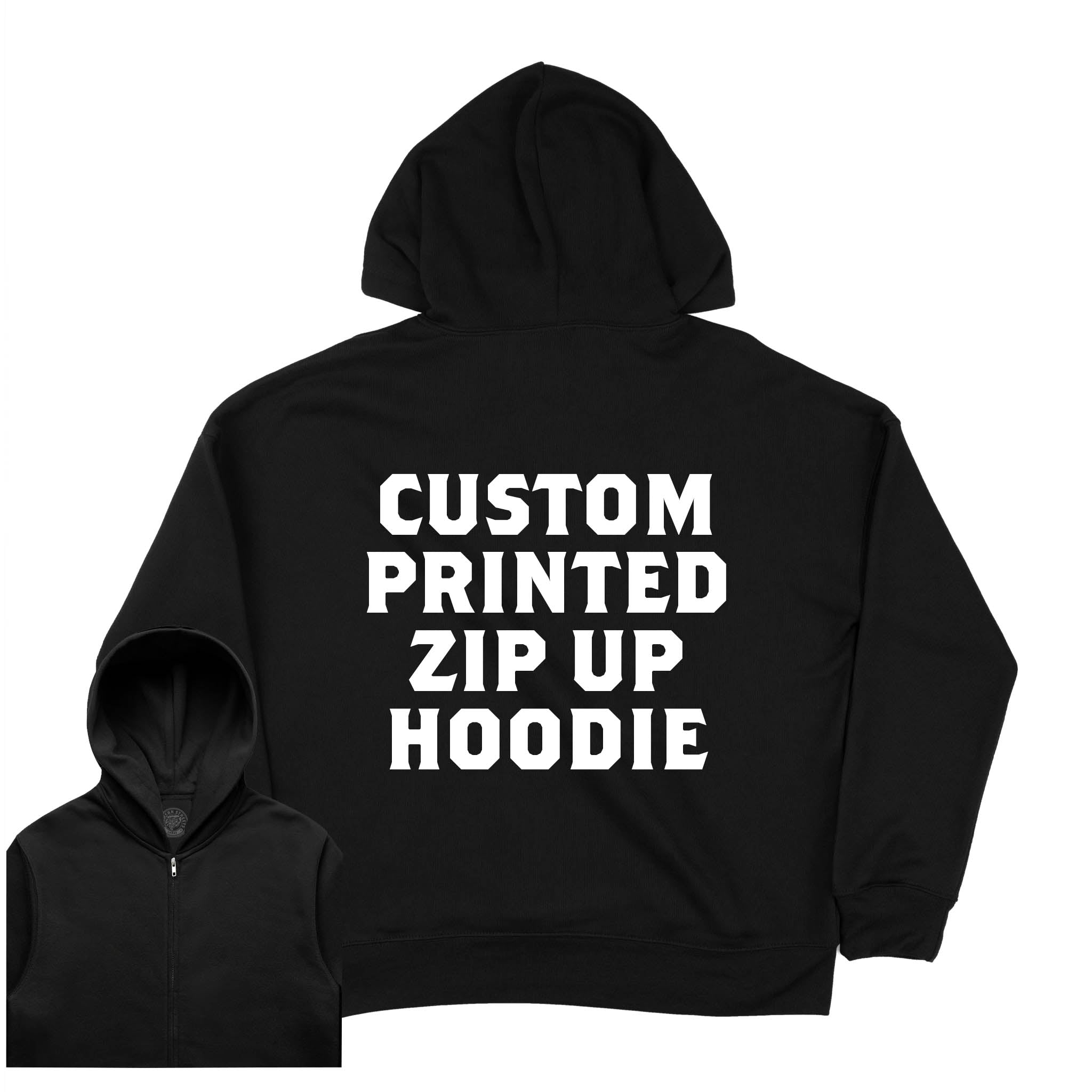 Custom Zip Up Hoodie Print